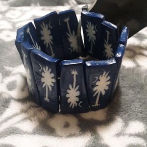 5/$40 🎉 UNIQUE❗️ 🌴SC Palmetto Moon Hand Painted Bracelet🌴